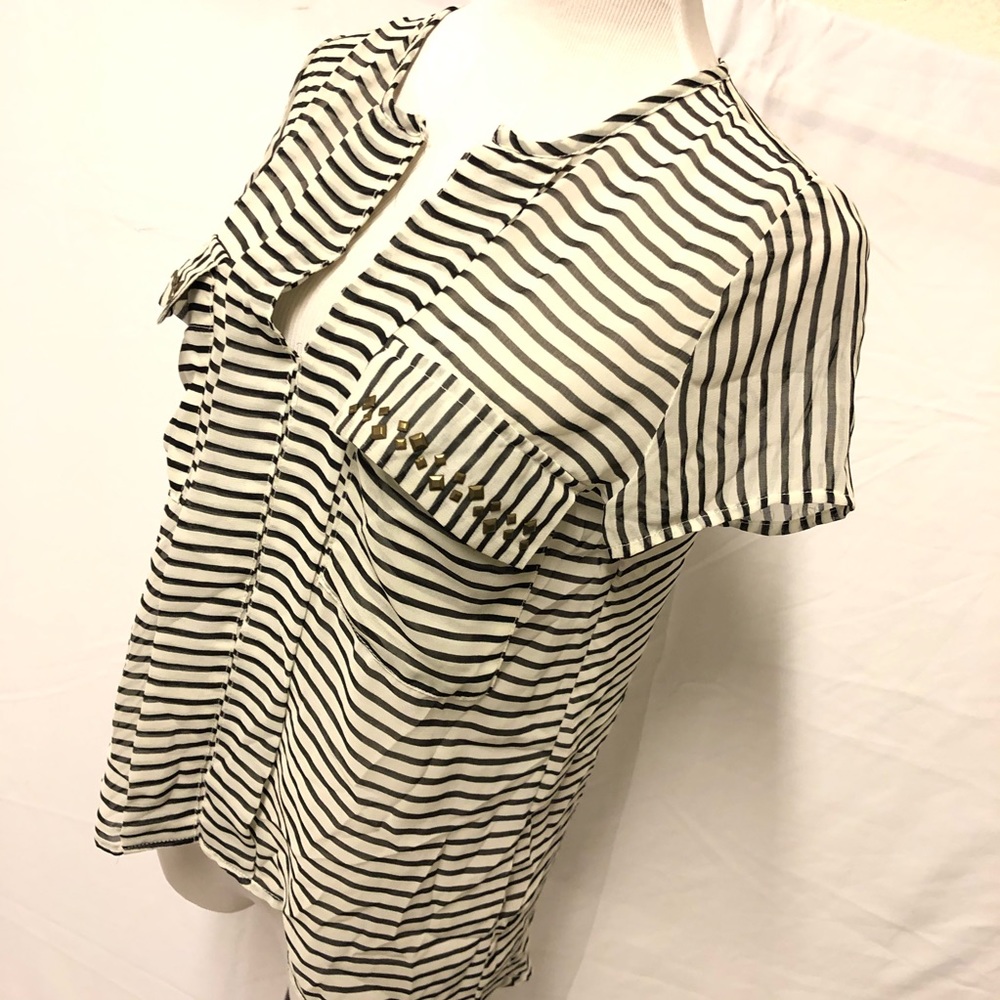 Sheer Striped Blouse